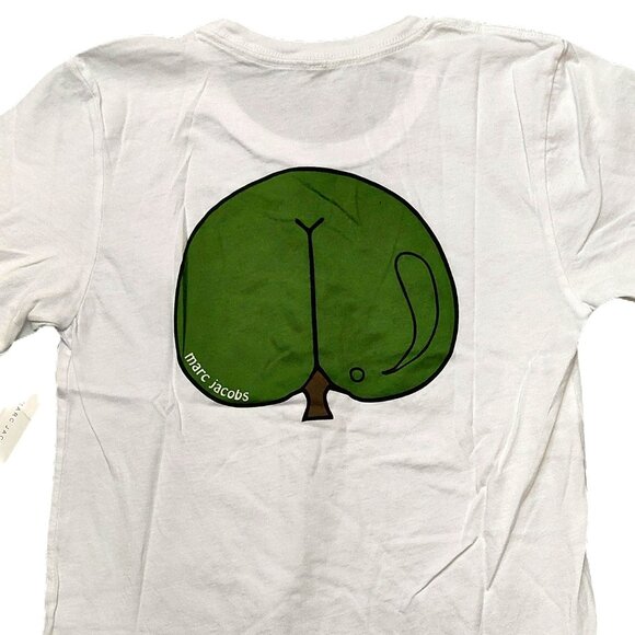 Marc by Marc Jacobs White Cotton Graphic Printed Tee Shirt Sz Small - Picture 7 of 8